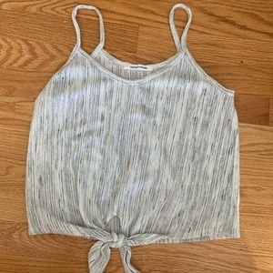 caution to the wind crop tank top